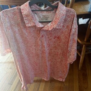 Under Armour Red Patterned Polo Shirt